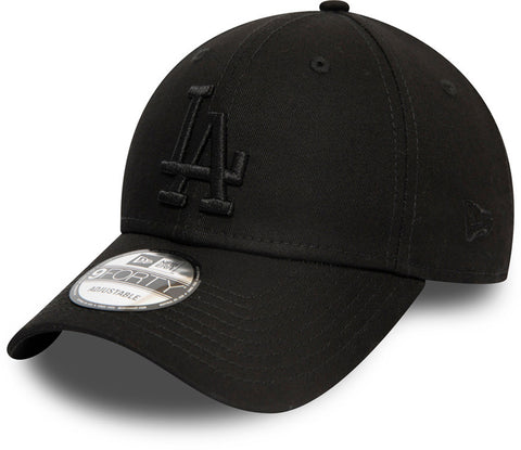 Los Angeles Dodgers New Era 9Forty League Basic All Black Baseball Cap - pumpheadgear, baseball caps