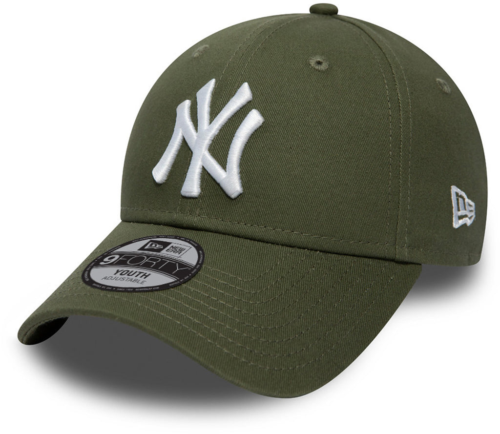 New York Yankees Kids New Era 9Forty League Essential Olive Baseball Cap