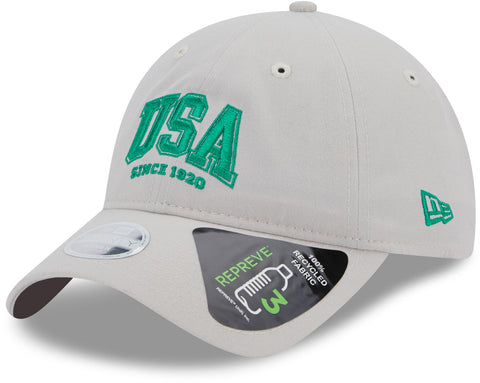 Womens New Era 9Twenty Repreve USA Stone Baseball Cap - lovemycap