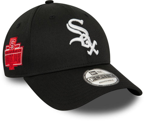 Chicago White Sox New Era 9Forty Vintage Patch Black Baseball Cap - lovemycap