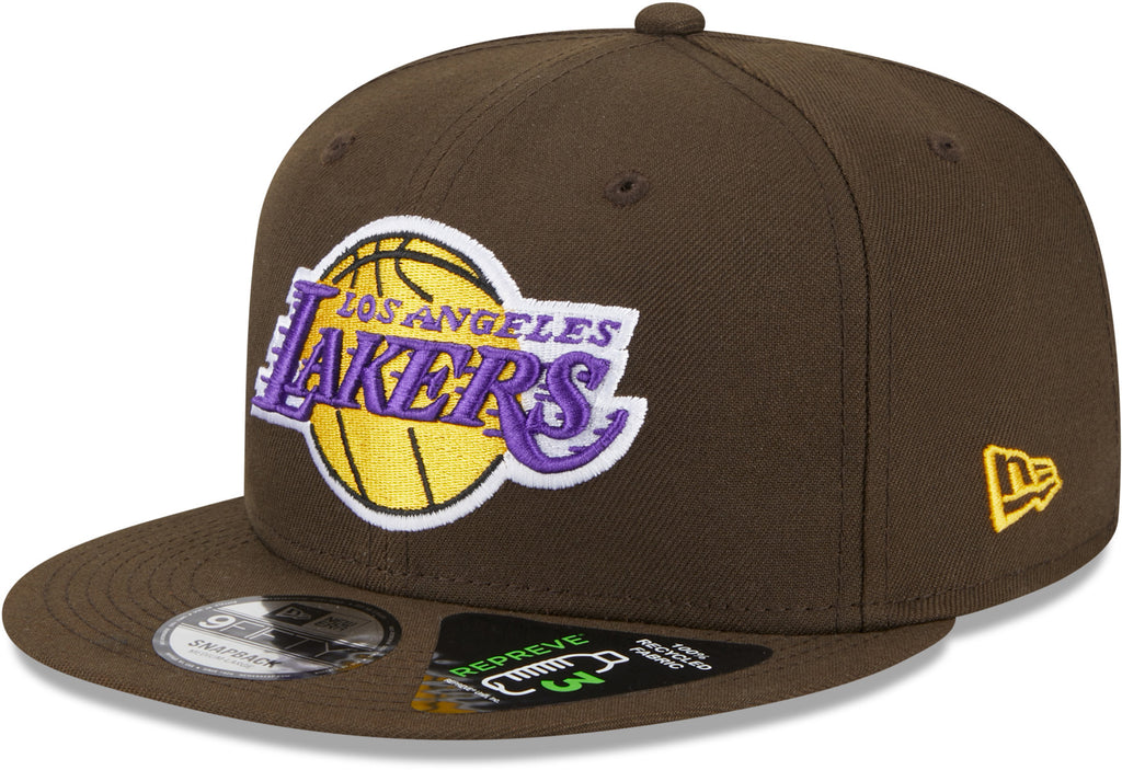Los Angeles Lakers New Era 9Fifty Repreve Walnut NBA Team Snapback Cap - lovemycap