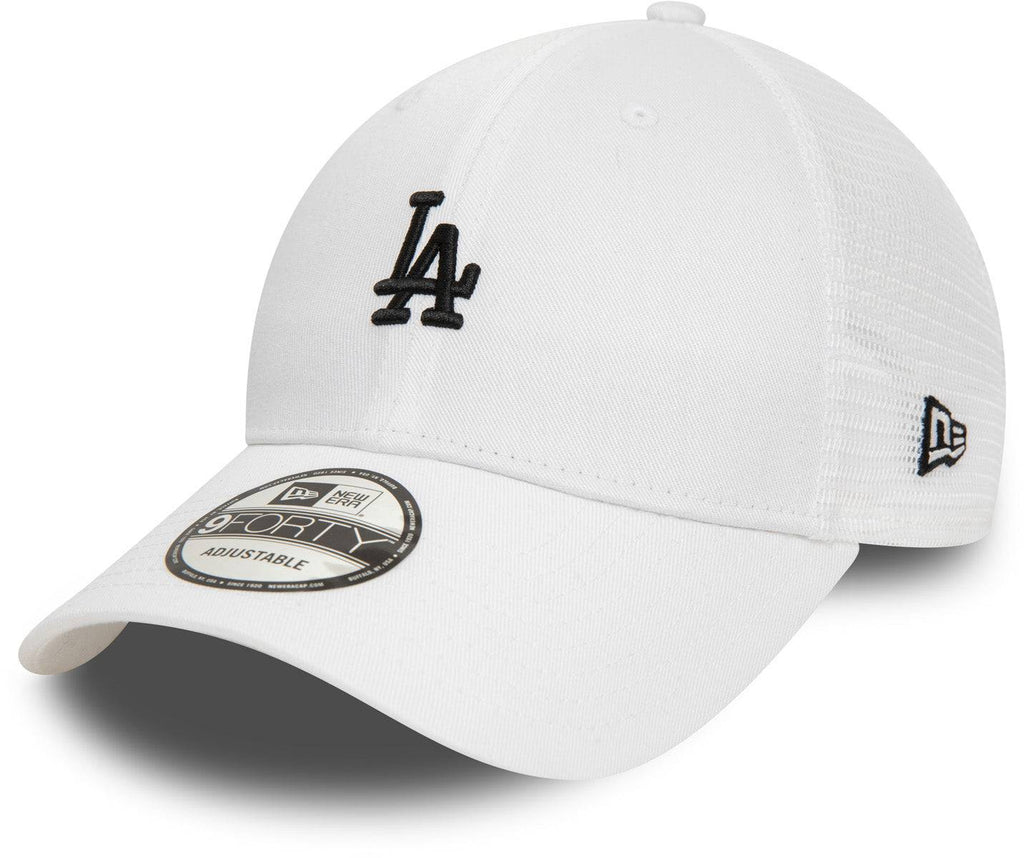 Los Angeles Dodgers New Era 9Forty Home Field White Trucker Cap - lovemycap