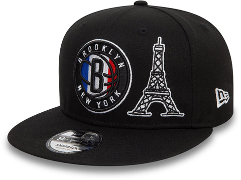 Brooklyn Nets New Era 9Fifty NBA Paris Games 2024 Team Snapback Cap - lovemycap