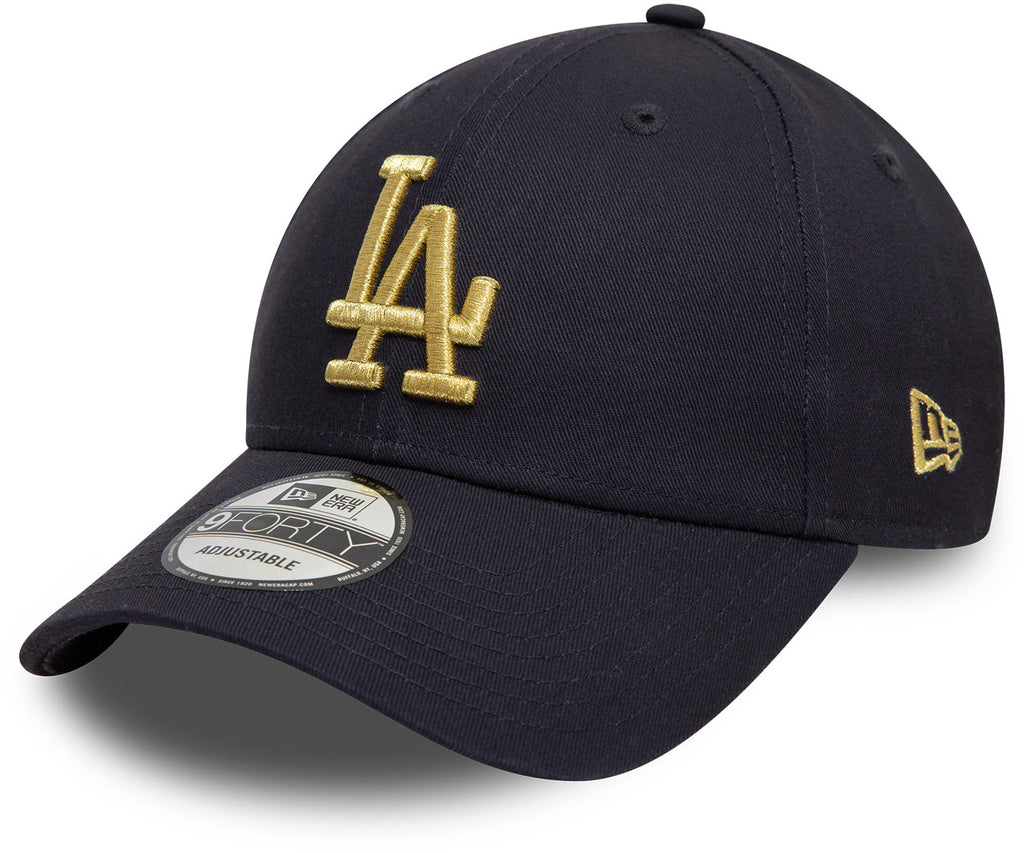 Los Angeles Dodgers New Era 9Forty Metallic Logo Navy Baseball Cap - pumpheadgear, baseball caps