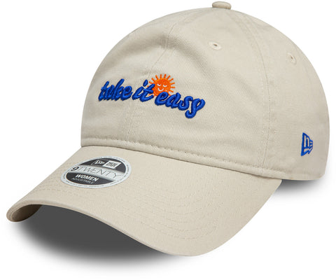 Womens New Era 9Twenty Take It Easy Stone Cap - pumpheadgear, baseball caps