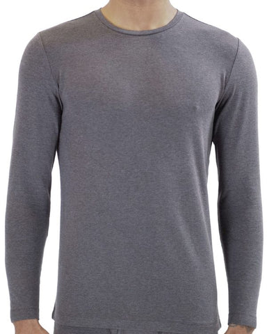 Men's Heat Ultra Thermal Baselayer Crew Neck Long Sleeve Charcoal Top - pumpheadgear, baseball caps