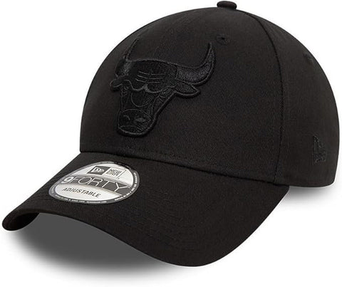 Chicago Bulls New Era 9Forty NBA Essential All Black Team Cap - pumpheadgear, baseball caps