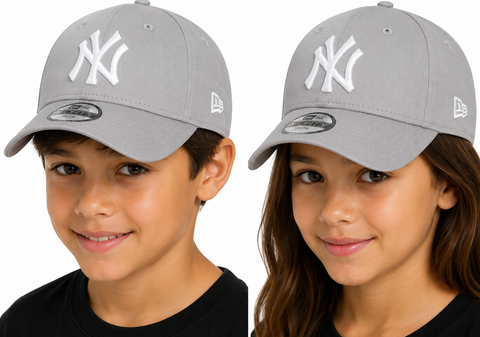 New York Yankees New Era 9Forty Kids Grey Baseball Cap - pumpheadgear, baseball caps