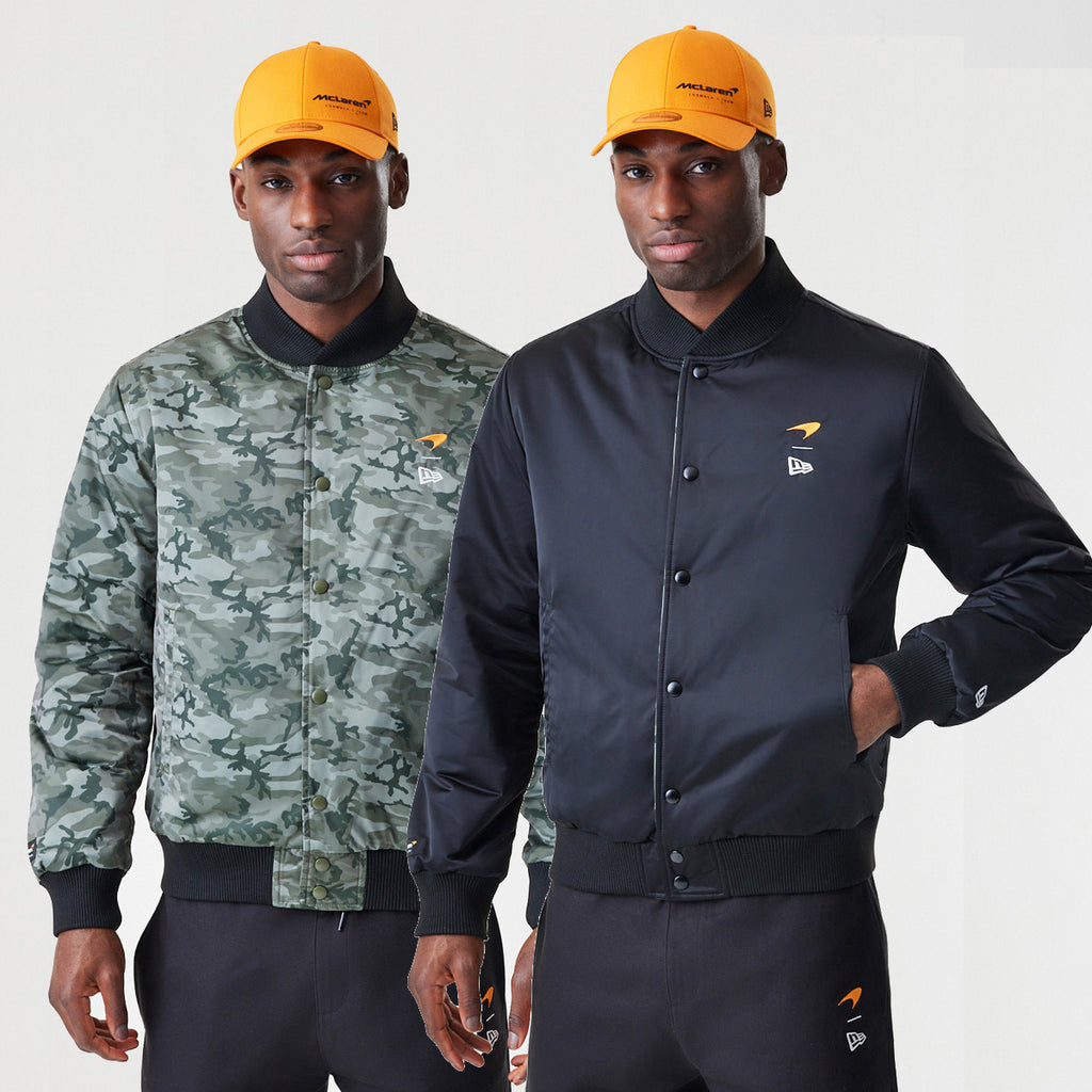 McLaren Racing New Era Black Reversible Bomber Jacket – Official F1 Team Gear
