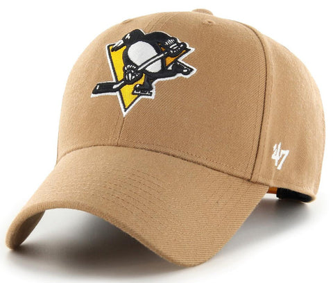 Pittsburgh Penguins 47 Brand MVP NHL Team Camel Snapback Cap - lovemycap