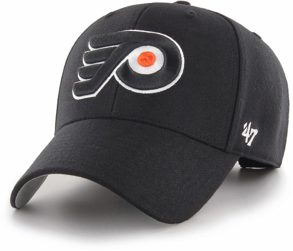 Philadelphia Flyers 47 Brand MVP Black NHL Team Cap