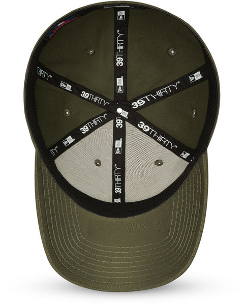 New York Yankees New Era 39Thirty League Essential Olive Stretch Fit Baseball Cap - pumpheadgear, baseball caps