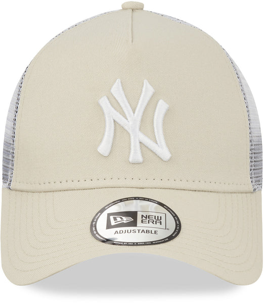 New York Yankees New Era League Essential A-Frame Stone Trucker Cap - pumpheadgear, baseball caps