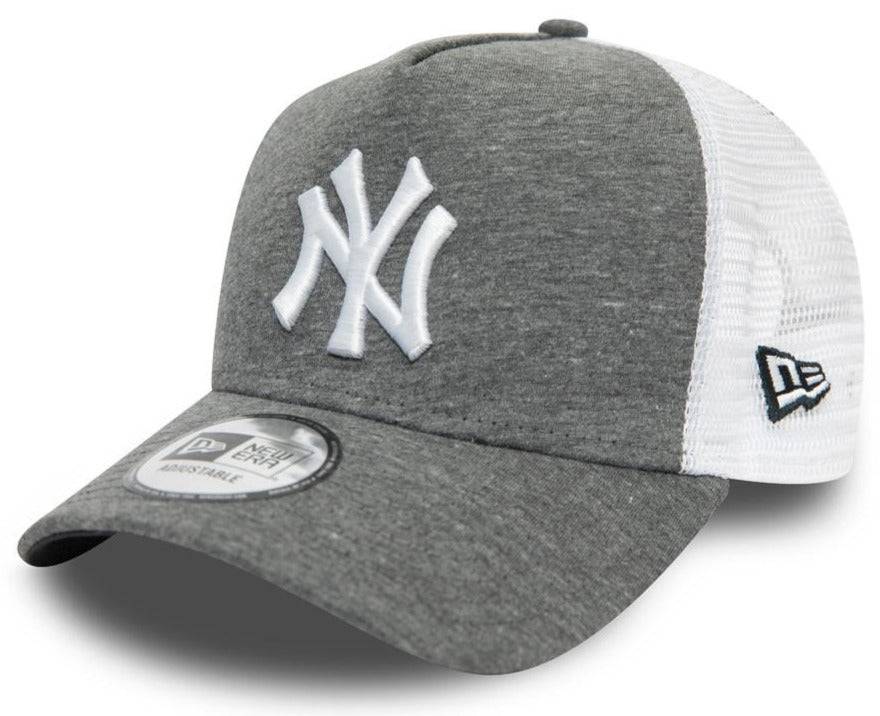 New York Yankees New Era Jersey Grey A-Frame Trucker Cap - lovemycap