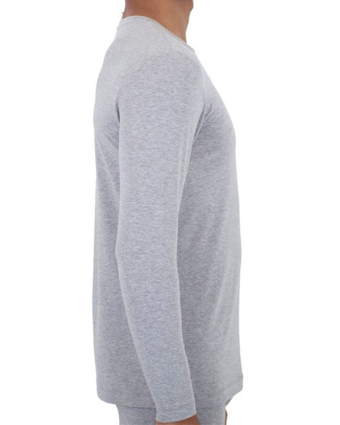 Men's Heat Ultra Thermal Baselayer Crew Neck Long Sleeve Grey Top