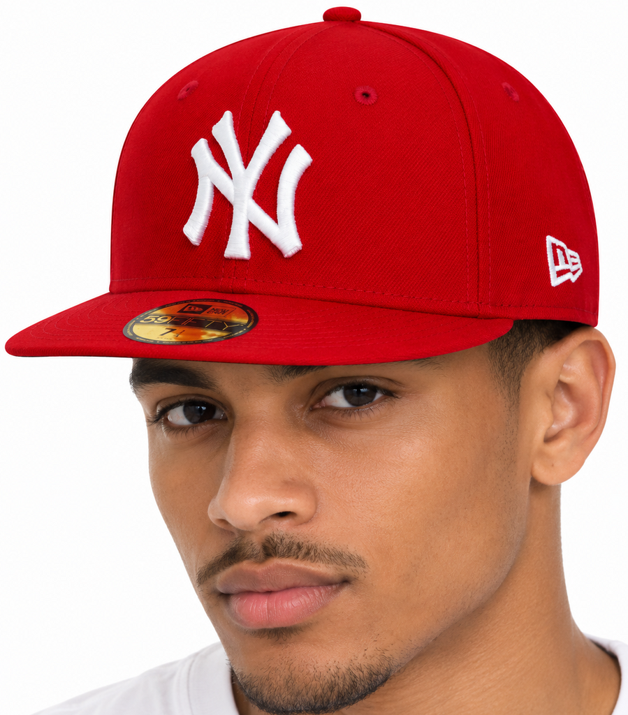 New York Yankees New Era 59Fifty MLB Scarlet Fitted Baseball Cap