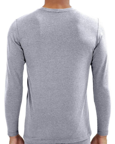 Men's Heat Ultra Thermal Baselayer Crew Neck Long Sleeve Grey Top