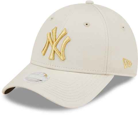 Womens New York Yankees New Era 9Forty Metallic Logo Stone Baseball Cap - lovemycap