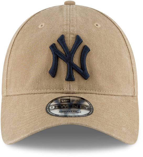 New York Yankees New Era 9Twenty MLB Core Classic Khaki Baseball Cap - lovemycap