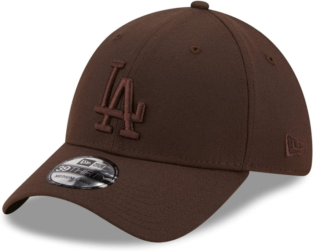 Los Angeles Dodgers New Era 39Thirty League Essential Brown Stretch Fit Baseball Cap - lovemycap