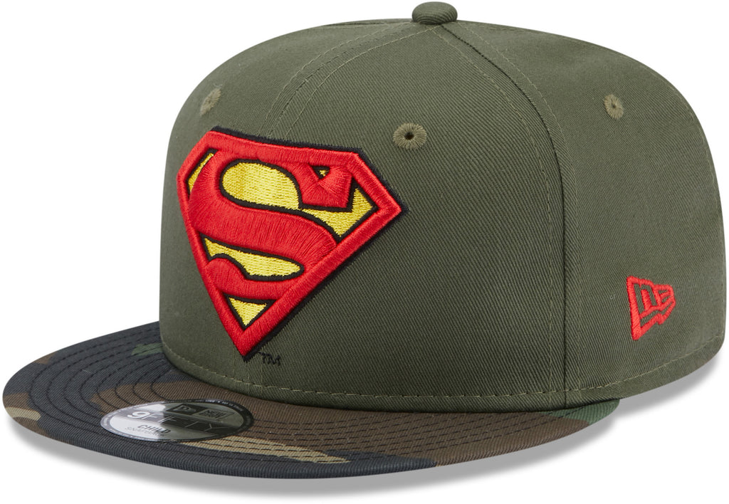 Superman New Era 9Fifty Kids DC Comics Character Olive Snapback Cap (4 - 12 Years) - lovemycap