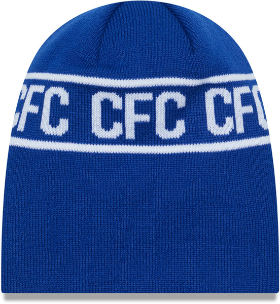 Chelsea FC New Era Wordmark Skull Knit Beanie - lovemycap