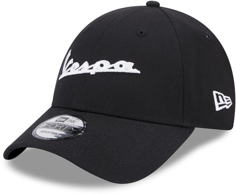 Vespa New Era 9Forty Oversized Wordmark Black Cap - lovemycap