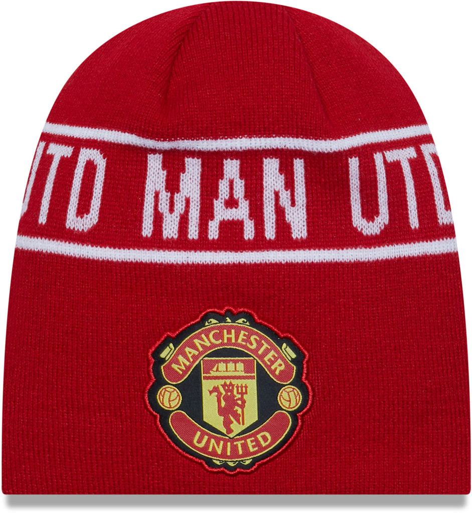 Manchester United FC New Era Wordmark New Era Skull Knit Beanie - lovemycap