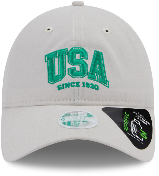 Womens New Era 9Twenty Repreve USA Stone Baseball Cap - lovemycap