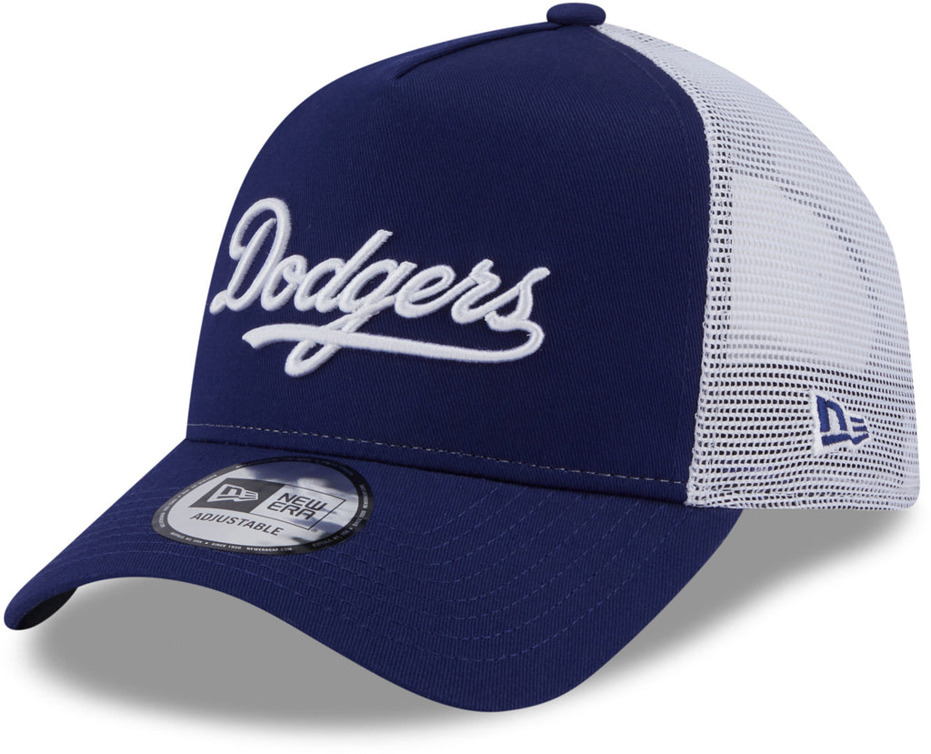 Los Angeles Dodgers New Era Team Script Blue Trucker Cap - lovemycap