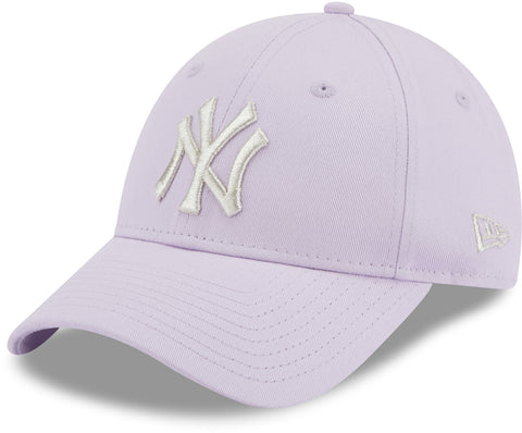 Womens New York Yankees New Era 9Forty Metallic Logo Light Purple Baseball Cap - lovemycap