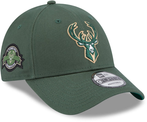 Milwaukee Bucks New Era 9Forty NBA Team Side Patch Cap - lovemycap