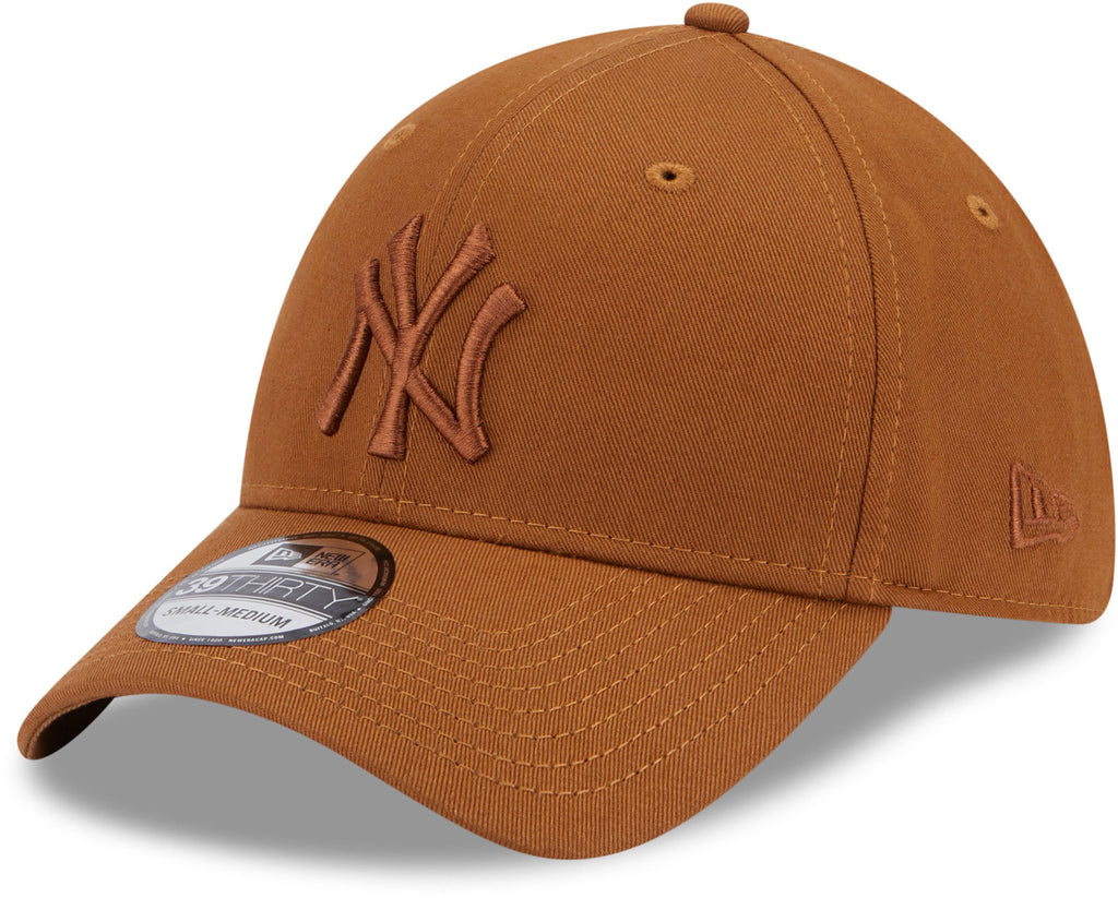 New York Yankees New Era 3930 League Essential Tan Stretch Fit Baseball Cap - lovemycap