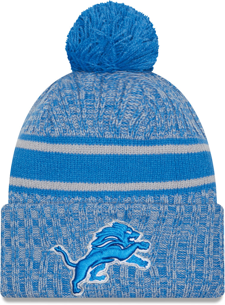 Detroit Lions New Era NFL 2023 Sideline Sport Knit Bobble Hat - lovemycap
