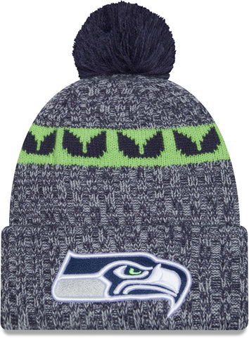 Seattle Seahawks New Era NFL 2023 Sideline Sport Knit Bobble Hat - lovemycap