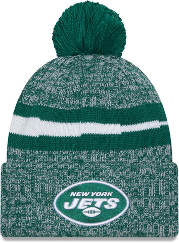 New York Jets New Era NFL 2023 Sideline Sport Knit Bobble Hat - lovemycap