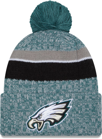 Philadelphia Eagles New Era NFL 2023 Sideline Sport Knit Bobble Hat - lovemycap