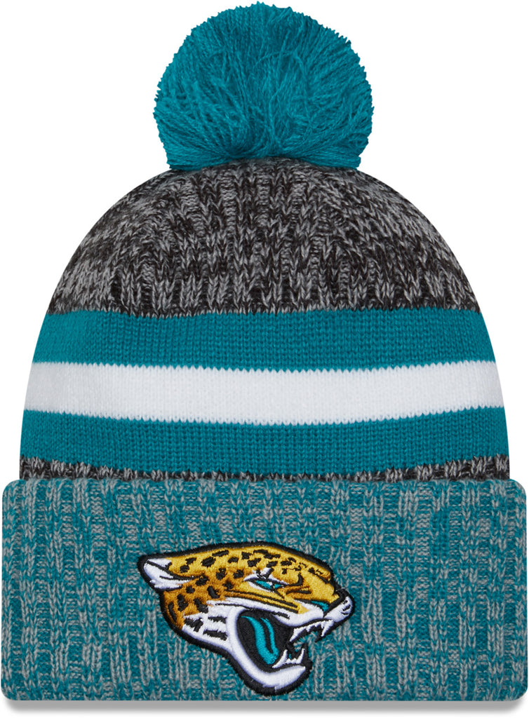 Jacksonville Jaguars New Era NFL 2023 Sideline Sport Knit Bobble Hat - lovemycap