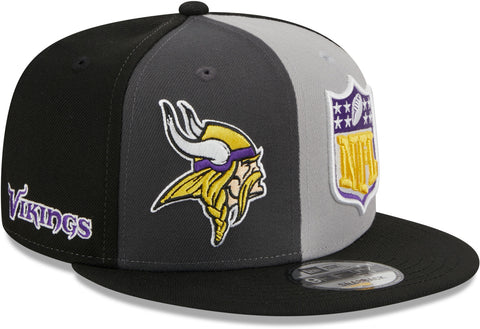 Minnesota Vikings NFL 2023 Sideline New Era 9Fifty Grey Snapback Team Cap - lovemycap