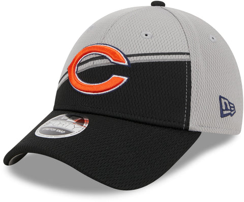 Chicago Bears C NFL 2023 Sideline New Era 9Forty Stretch Snap Grey Team Cap - lovemycap