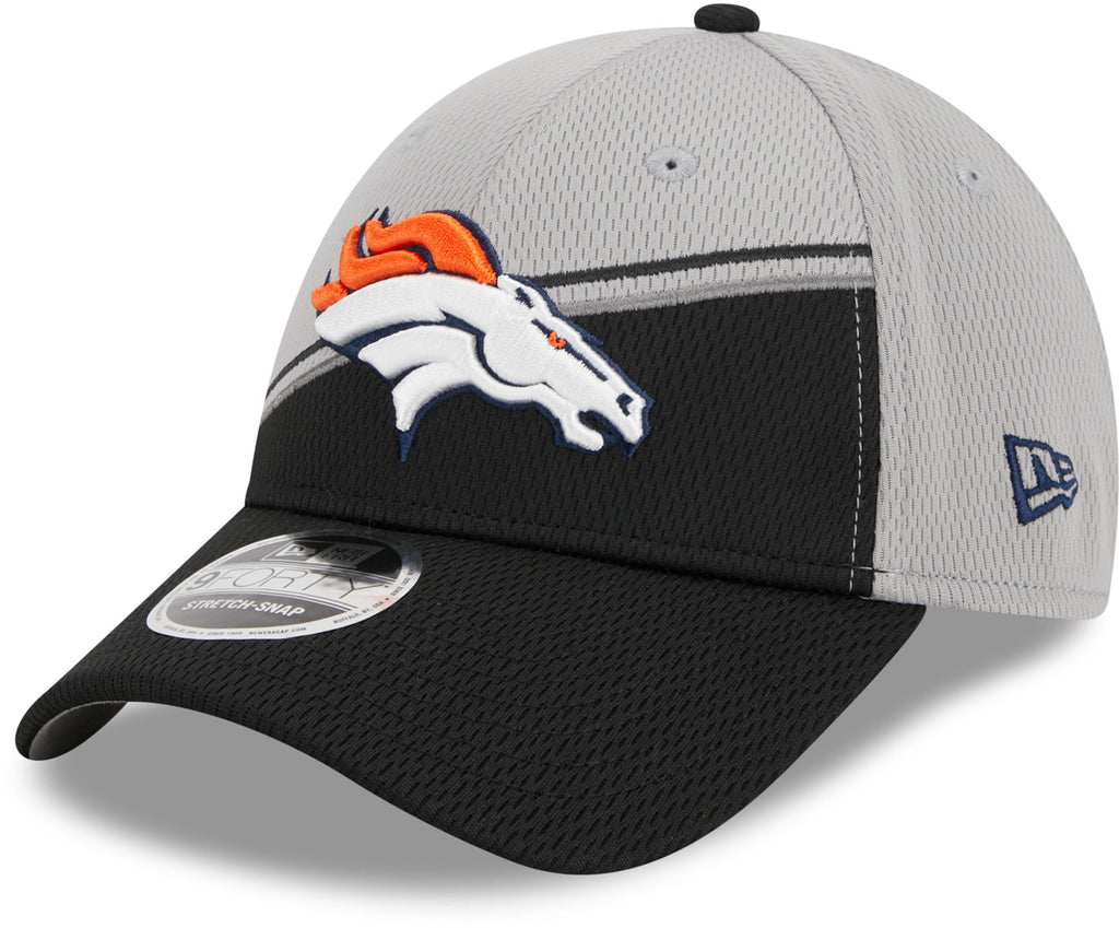 Denver Broncos NFL 2023 Sideline New Era 9Forty Stretch Snap Grey Team Cap - lovemycap