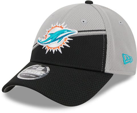 Miami Dolphins NFL 2023 Sideline New Era 9Forty Stretch Snap Grey Team Cap - lovemycap
