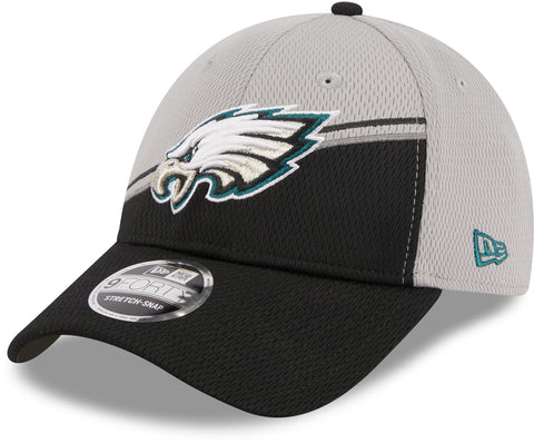 Philadelphia Eagles NFL 2023 Sideline New Era 9Forty Stretch Snap Grey Team Cap - lovemycap