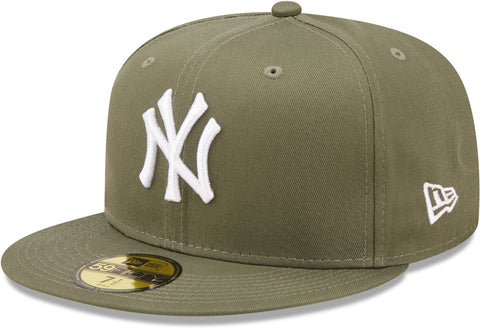 New York Yankees New Era 59Fifty League Essential Olive Baseball Cap - lovemycap