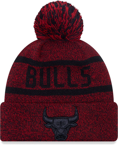 Chicago Bulls New Era Jake Cuff Knit Cardinal Bobble Hat - lovemycap