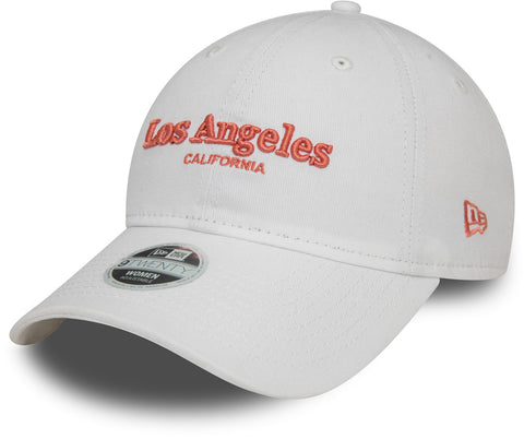 Los Angeles Womens New Era 9Twenty Wordmark White Baseball Cap - lovemycap