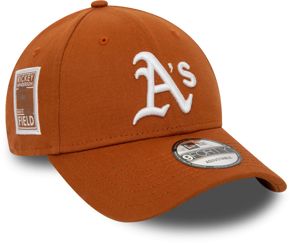 Oakland Athletic's New Era 9Forty Team Side Patch Tan Baseball Cap