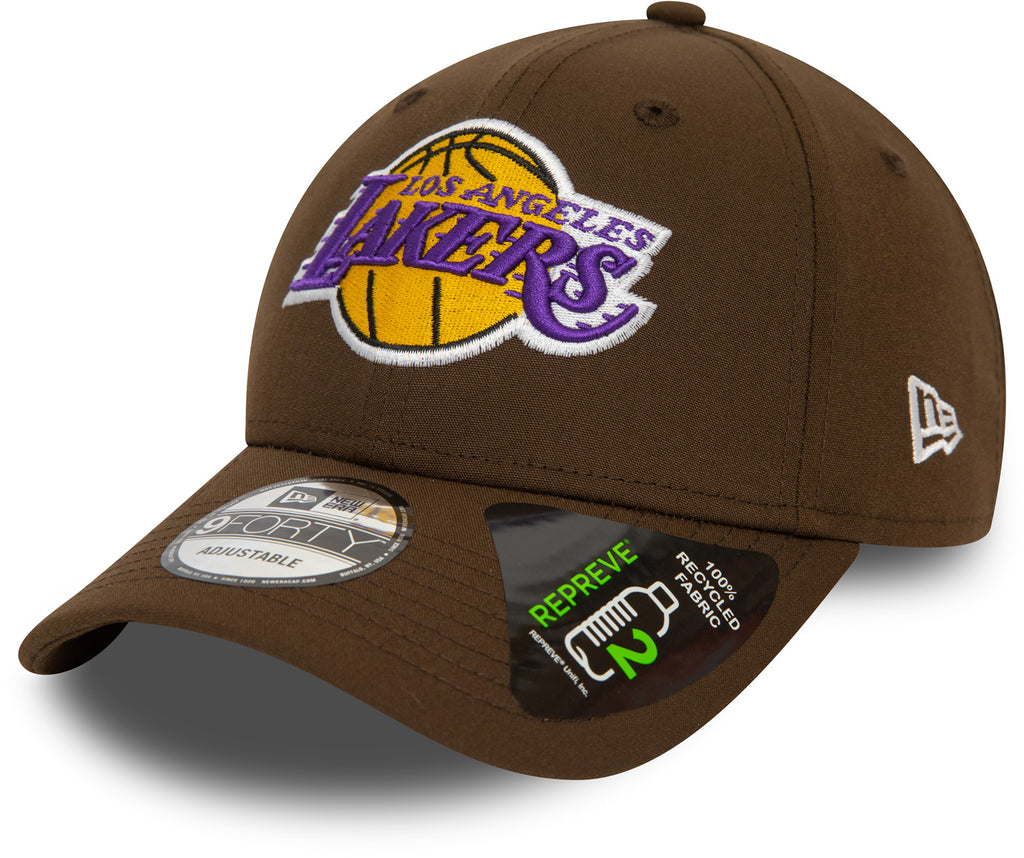 Los Angeles Lakers New Era 9Forty Repreve Walnut NBA Team Cap - lovemycap