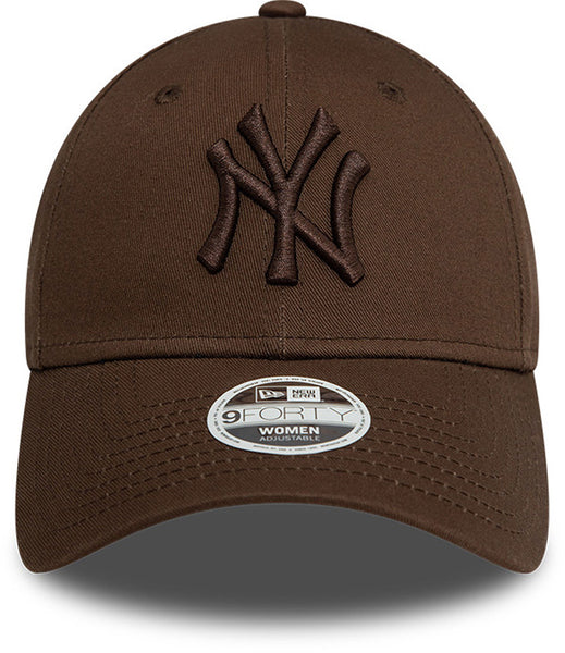 Womens New York Yankees New Era 9Forty Essential Walnut Baseball Cap - pumpheadgear, baseball caps