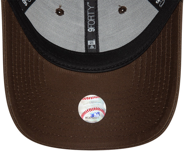 Womens New York Yankees New Era 9Forty Essential Walnut Baseball Cap - pumpheadgear, baseball caps